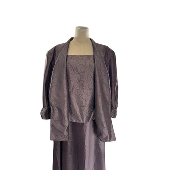 NWT! "CACHET" 2 PC Emb. Beaded Formal Dress SZ 24W Grandma Mother Of The Bride - Picture 3 of 16